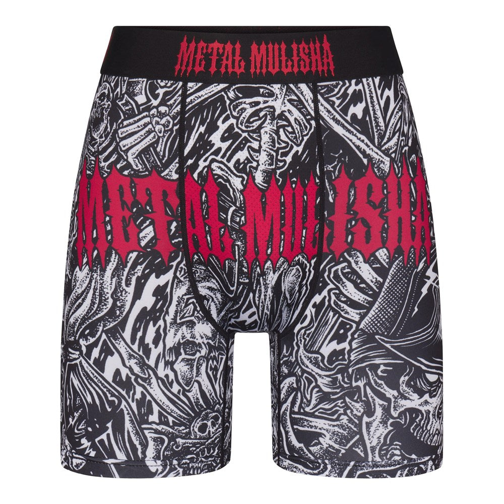 Metal Mulisha Riot Boxer Briefs for Men - Comfortable Stretch Underwear with Moisture Wicking - Perfect for Gym, Workout & Everyday Wear