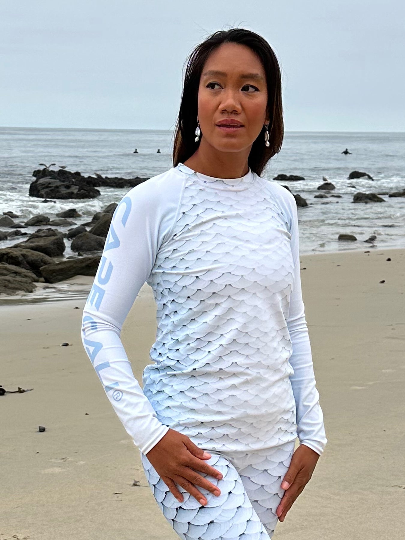 Wailea Women's UPF 50+ Sun Protection Rash Guard Swim Shirt with Logo - Perfect for Surfing, Swimming & Beach Activities
