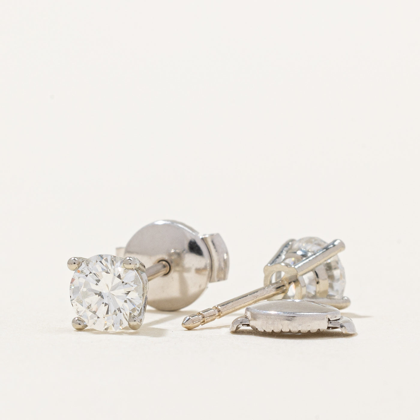 100 Ways' GIA Certified Diamond Stud Earrings | 0.71ctw I1 H/I | Round Cut 14K White Gold Earrings for Women | Perfect for Weddings, Anniversaries & Special Occasions