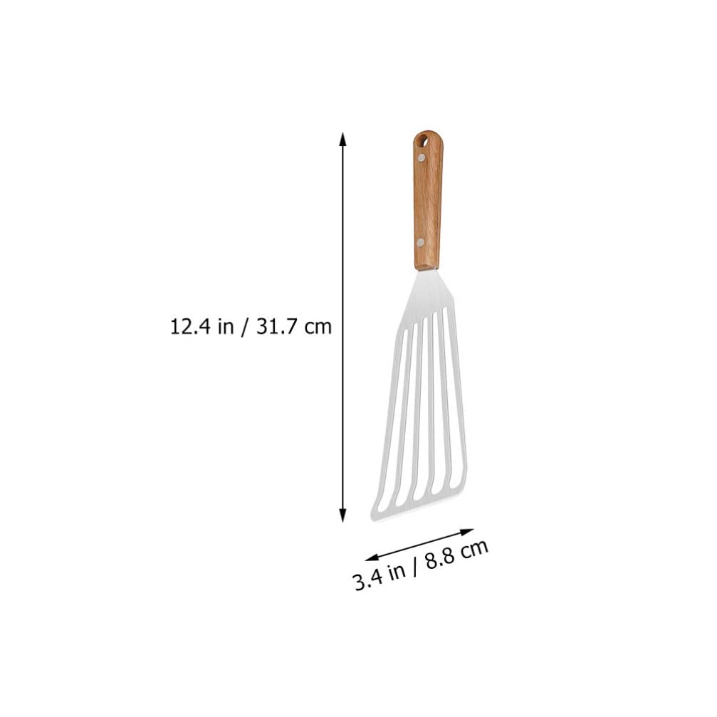 2-Piece Stainless Steel Steak Spatula Set - Heat-Resistant BBQ & Cooking Utensil for Grilling, Flipping Burgers & Pancakes - Heavy Duty Kitchen Tool for Home Chefs & Outdoor Cooking