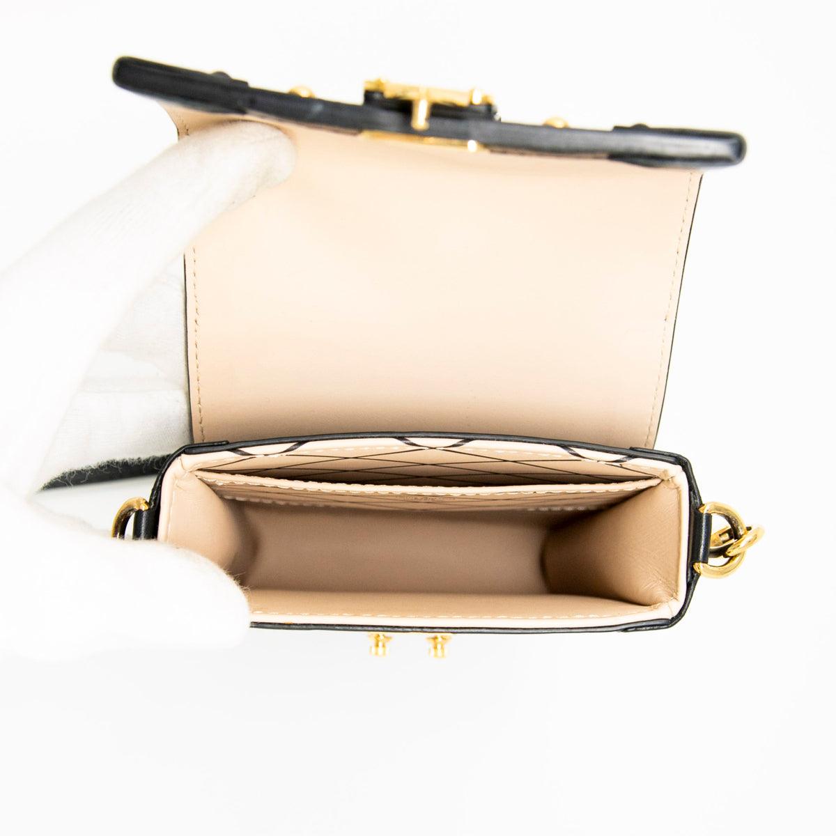Authentic Louis Vuitton Black Vertical Trunk Pochette Crossbody Bag - Luxury Designer Handbag for Women, Perfect for Evening Events & Travel Accessories