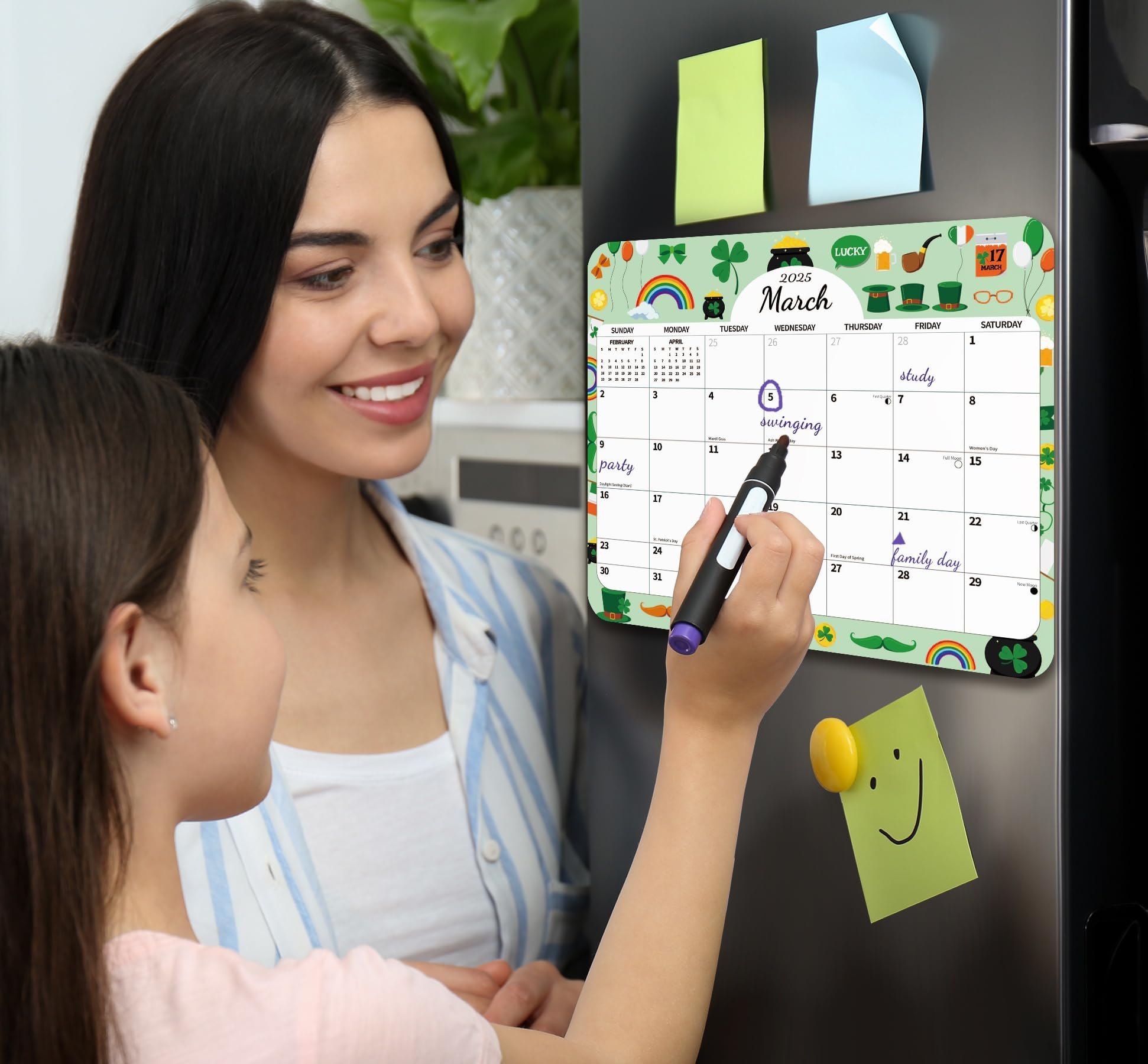 2025 Magnetic Refrigerator Calendar - 12 Month Planner from January to December 2025 (8.1