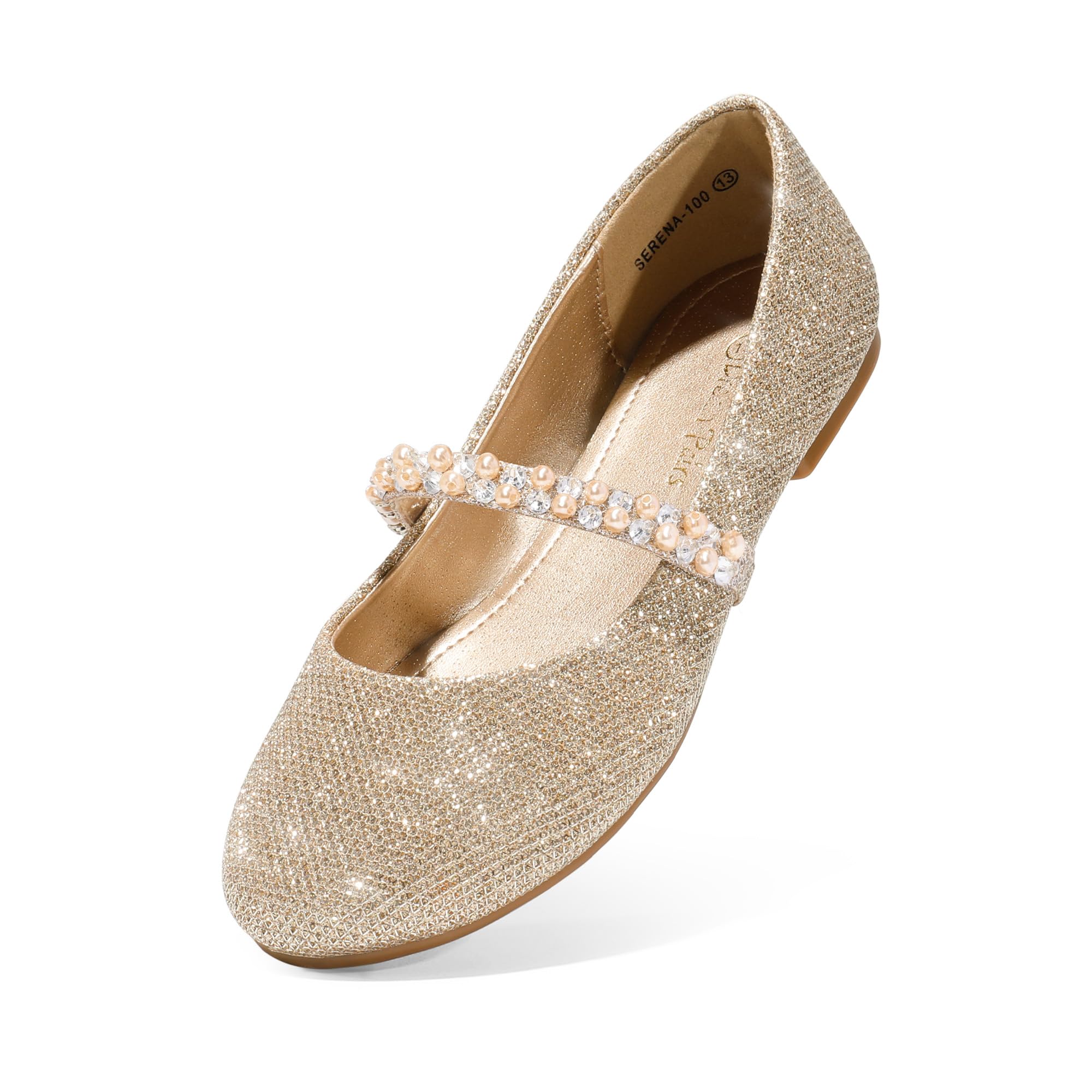 **Dream Pairs Girls Mary Jane Dress Shoes - Ballet Flats for Toddler, Little & Big Kids - Perfect for Weddings, Parties & School Events**