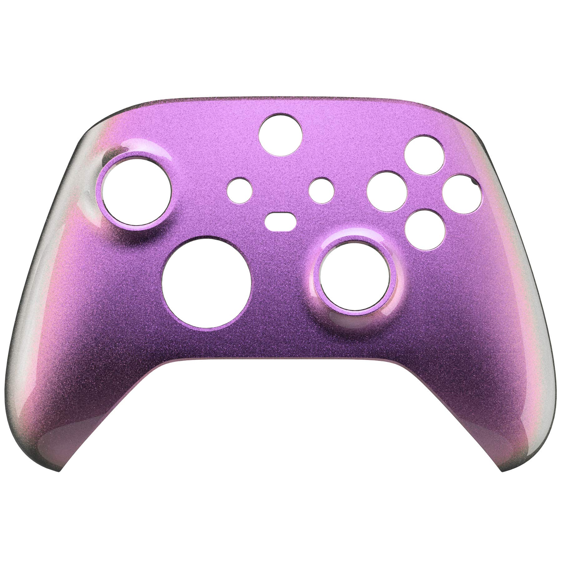 eXtremeRate Glossy Front Case for Xbox Core Controller - DIY Replacement Shell Cover Accessory Kit for Xbox Series X/S Controller Model 1914 (Gold Red) - Perfect for Gaming, Customization & Controller Repair - No Controller Included