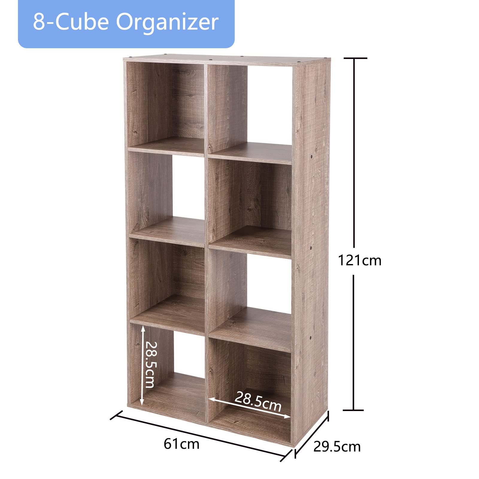 8-Cube Storage Organizer Cabinet with 11