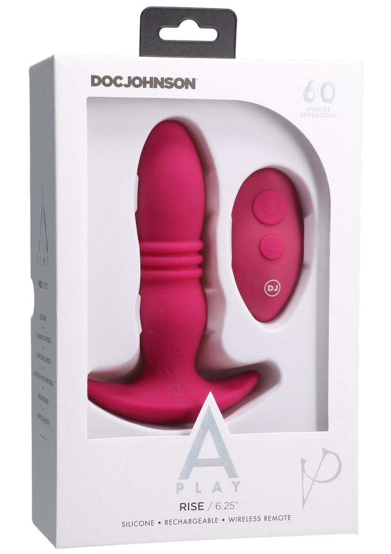 Premium Rechargeable Silicone Anal Plug with Remote Control - Pink | Waterproof & Body-Safe for Couples Play, Solo Use & BDSM Exploration