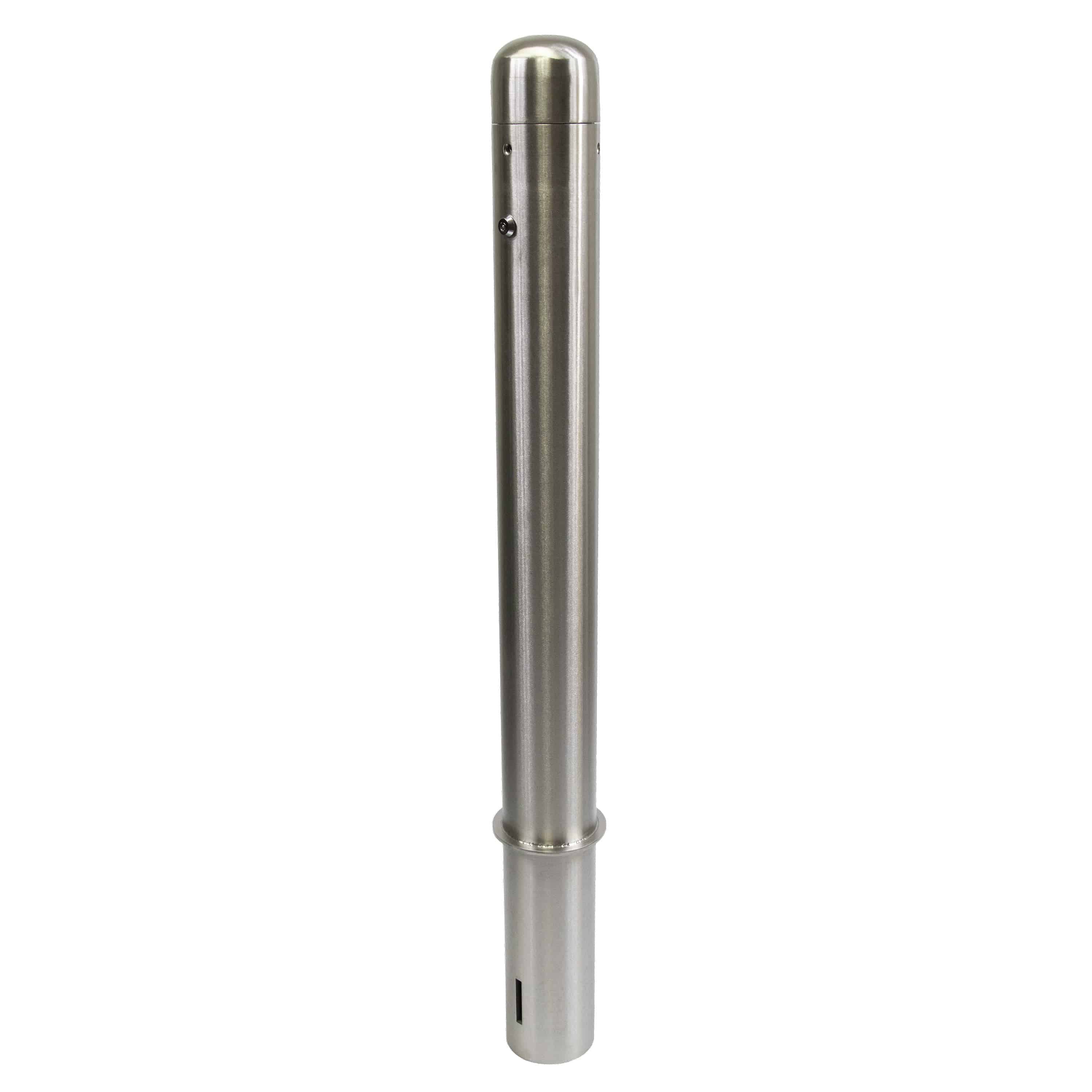 4 Pack Stainless Steel Internal Locking Removable Bollards with Embedment Sleeves - Heavy Duty Security Posts for Parking Lots, Driveways & Property Protection