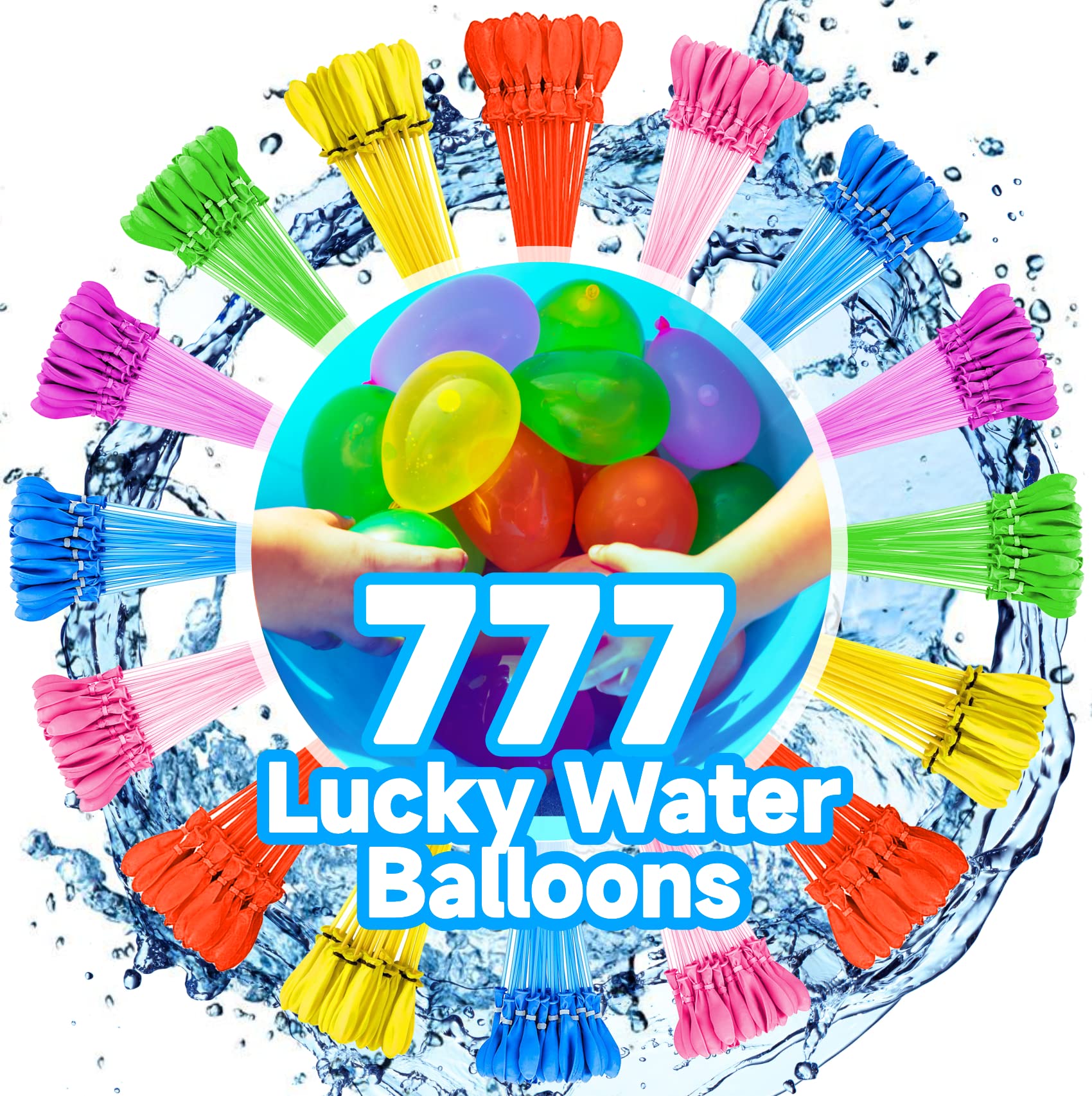 777 Quick Fill Water Balloons for Kids - Instant Splash Fun Outdoor Summer Party Games Set for Boys and Girls | Perfect for Backyard Play, Pool Parties, and Birthday Celebrations