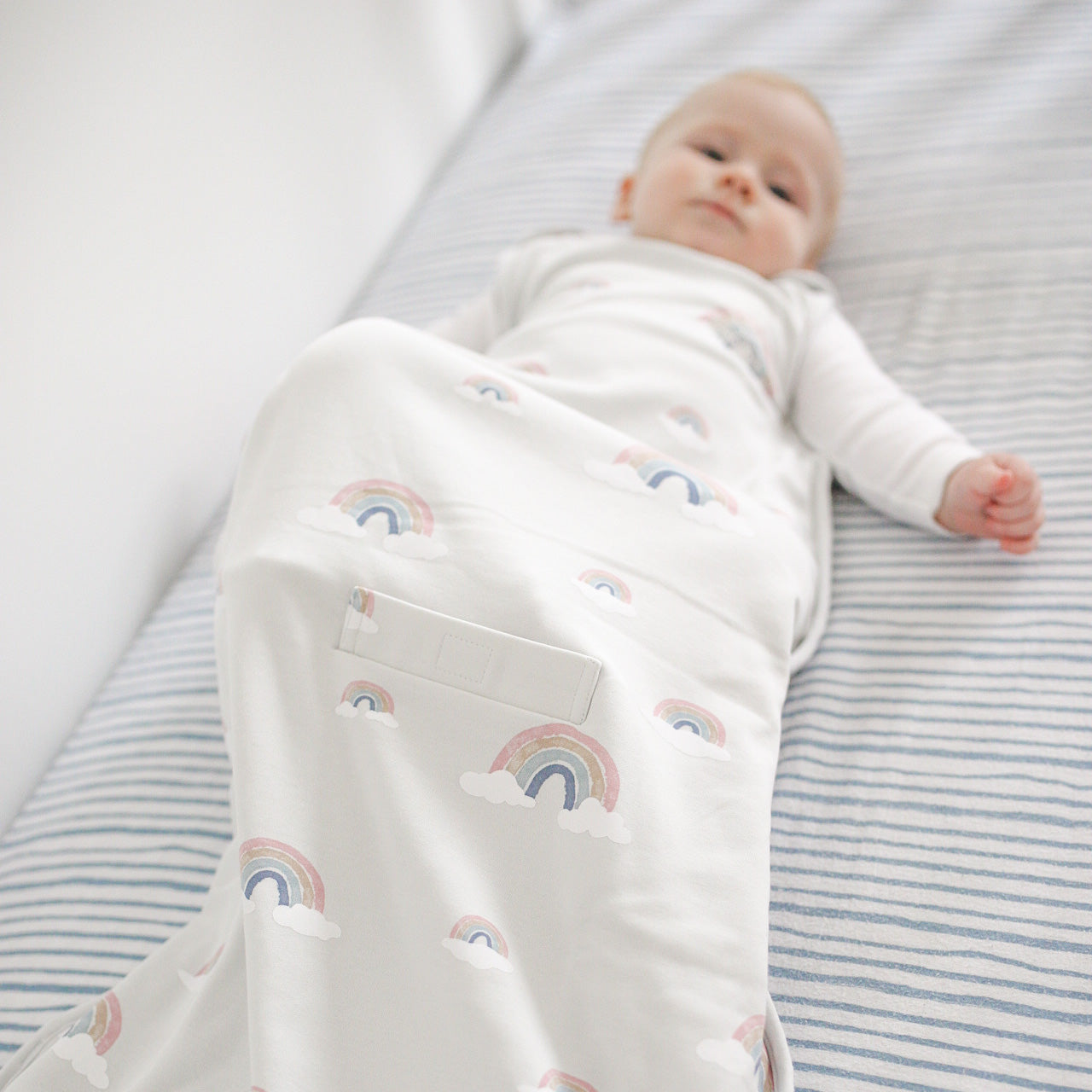 4 Season Baby Sleep Sack - Merino Wool & Organic Cotton for Newborn to 2 Years - Rainbow Color - Perfect for Nursery, Daycare & Travel