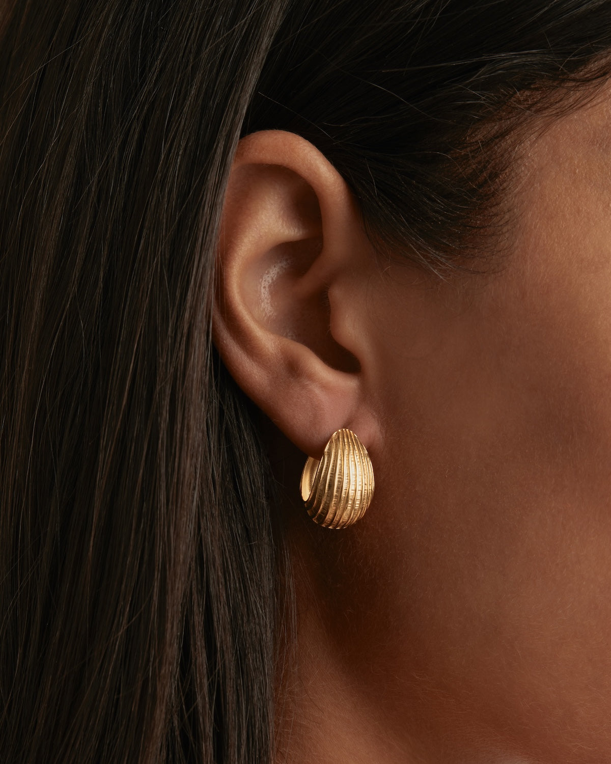 18K Gold Plated Ocean Whisper Hoop Earrings - Elegant Dangle Earrings for Women, Perfect for Parties, Weddings & Everyday Wear
