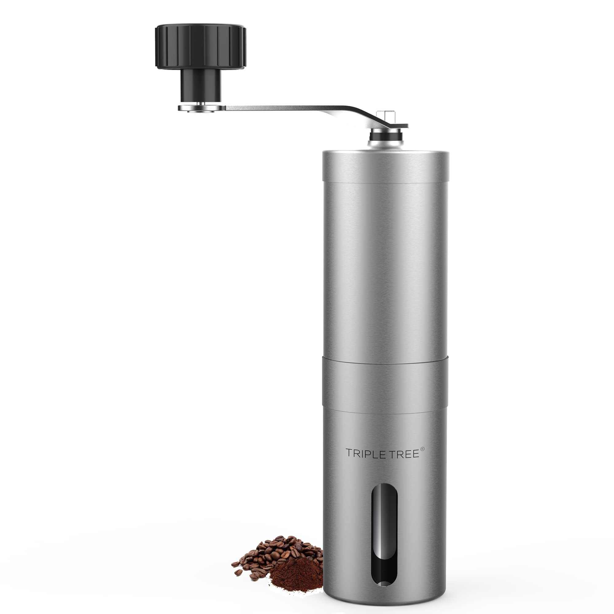 Premium Manual Coffee Grinder - Ceramic Burr, Adjustable Coarse/Fine, Portable for Travel & Camping