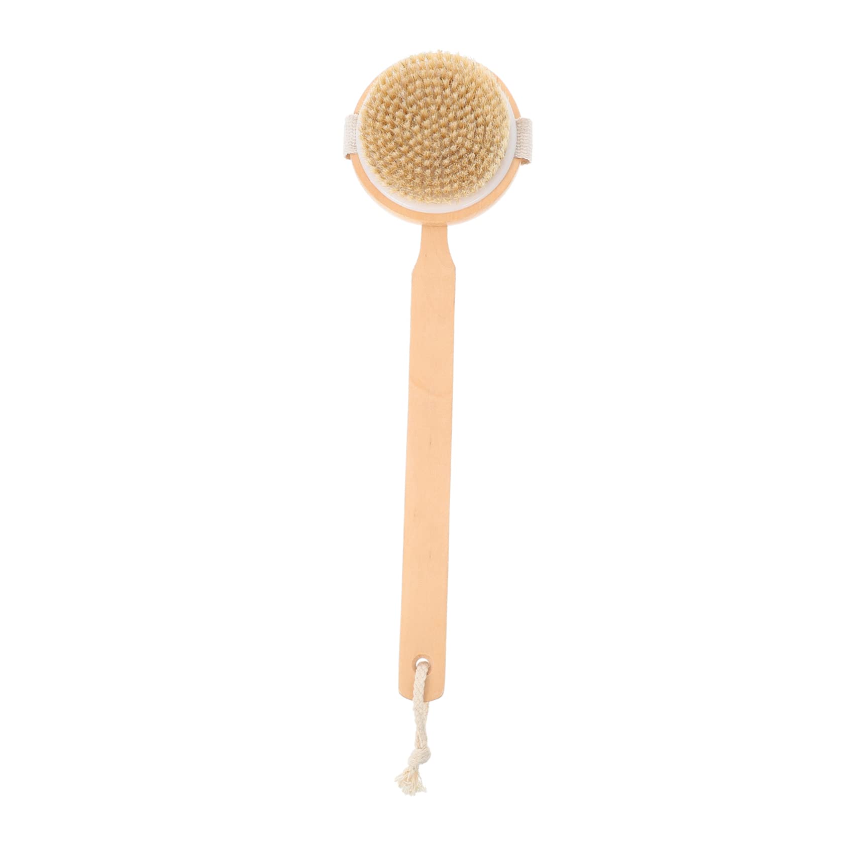 FOMIYES Natural Wooden Bath Brush with Long Handle - Exfoliating Back Scrubber, Body Massager & Shower Sponge for Adults - Perfect for Deep Cleaning, Relaxing Massage and Exfoliation in Bath or Shower