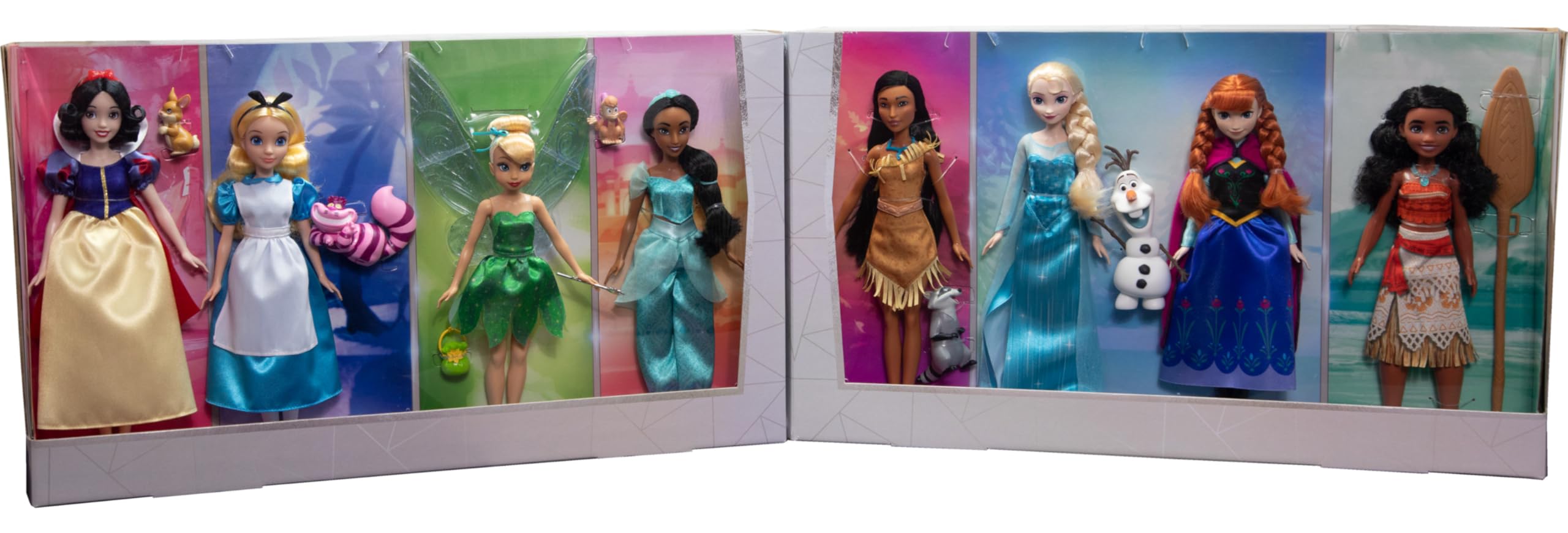 Mattel Disney 100th Anniversary 8-Pack Fashion Doll Set with Accessories - Inspired by Classic Disney Movies | Perfect for Collectors, Birthday Gifts & Playtime