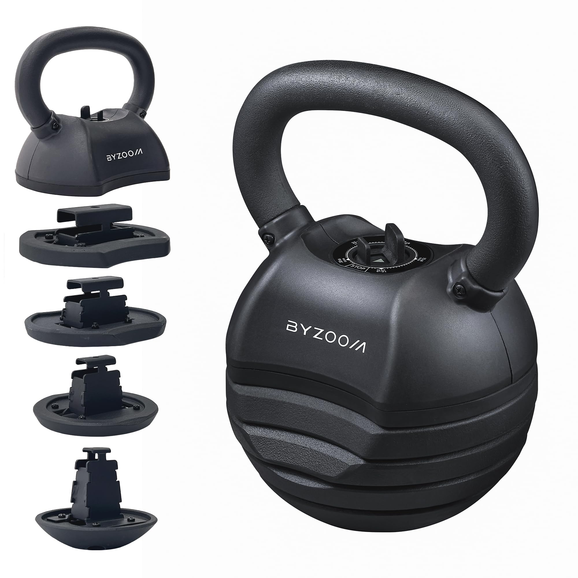 30lb Adjustable Kettlebell - 5-in-1 Weight Set for Home Gym, Full Body Workout, Strength Training & Fitness Exercises | Perfect for Beginners & Women | Ideal for HIIT, CrossFit, Yoga & Functional Training