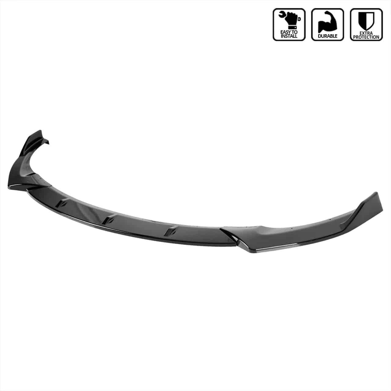 2013-2017 Hyundai Veloster Turbo Glossy Black 3PC Front Bumper Lip Kit - Aggressive Style Upgrade for Sporty Look | Perfect for Car Enthusiasts & Auto Shows