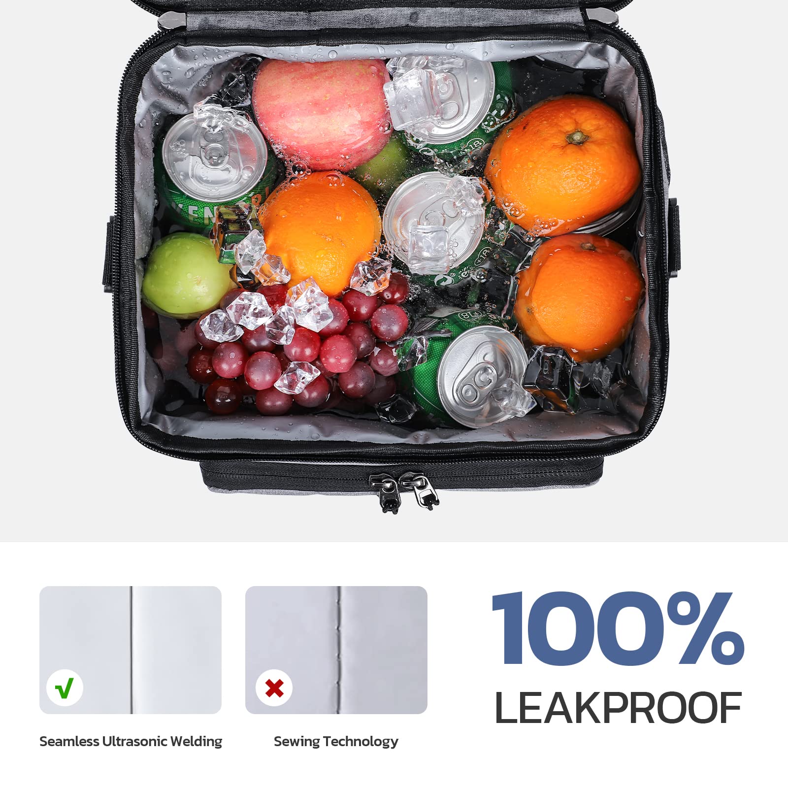 Premium Insulated Lunch Box for Men & Women - Leakproof Cooler Bag with Durable Tote Handle | Ideal for Office, School, Picnics & Outdoor Adventures