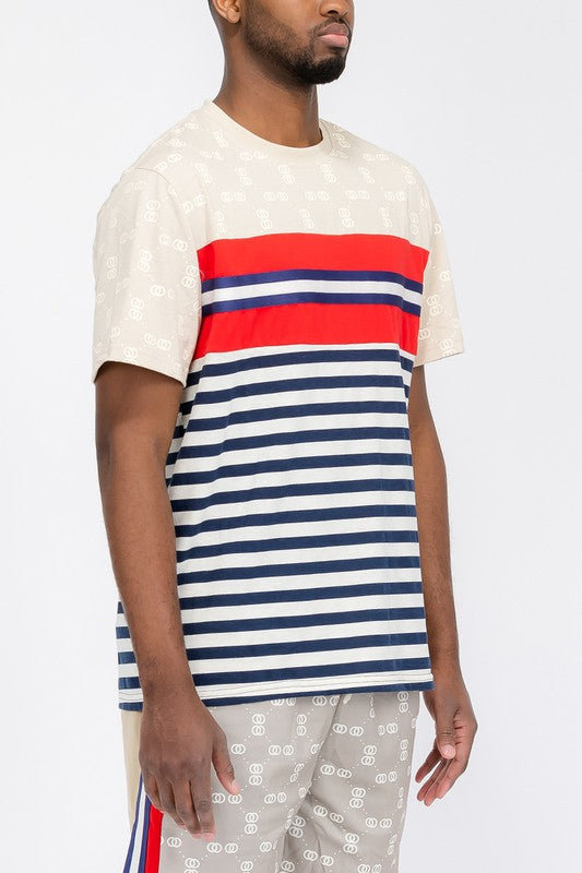Chain Link Print Short Sleeve T-Shirt for Men & Women - Trendy Graphic Tee for Casual Wear, Street Style, and Summer Outfits