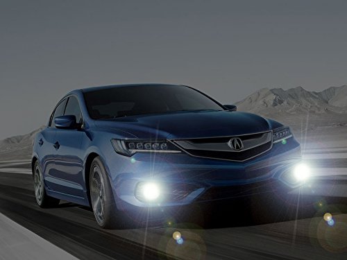 LED Blue Halo Angel Eye Fog Lights for 2016-2018 Acura ILX - Durable Car Headlight Accessories for Night Driving & Custom Styling