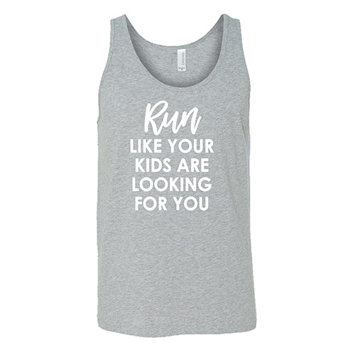 Funny Unisex Running Shirt - Run Like Your Kids Are Looking For You - Perfect for Jogging, Parenting Humor & Casual Wear