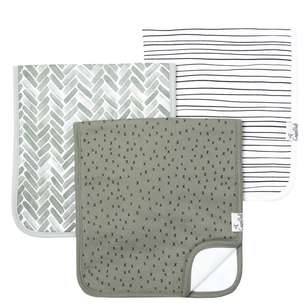 3 Pack Soft Organic Cotton Burp Cloths for Babies - Ultra Absorbent & Gentle on Skin - Perfect for Feeding, Spit-Up & Messy Moments