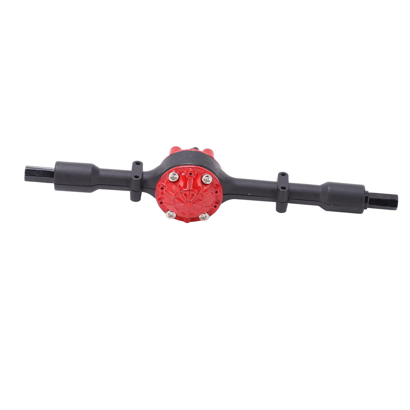 WPL D12 RC Car Metal Rear Axle Upgrade Kit - Black & Red Heavy-Duty Replacement Bridge Axle for Off-Road RC Truck Crawler Accessories | Durable Performance Parts for Racing & Trail Adventures