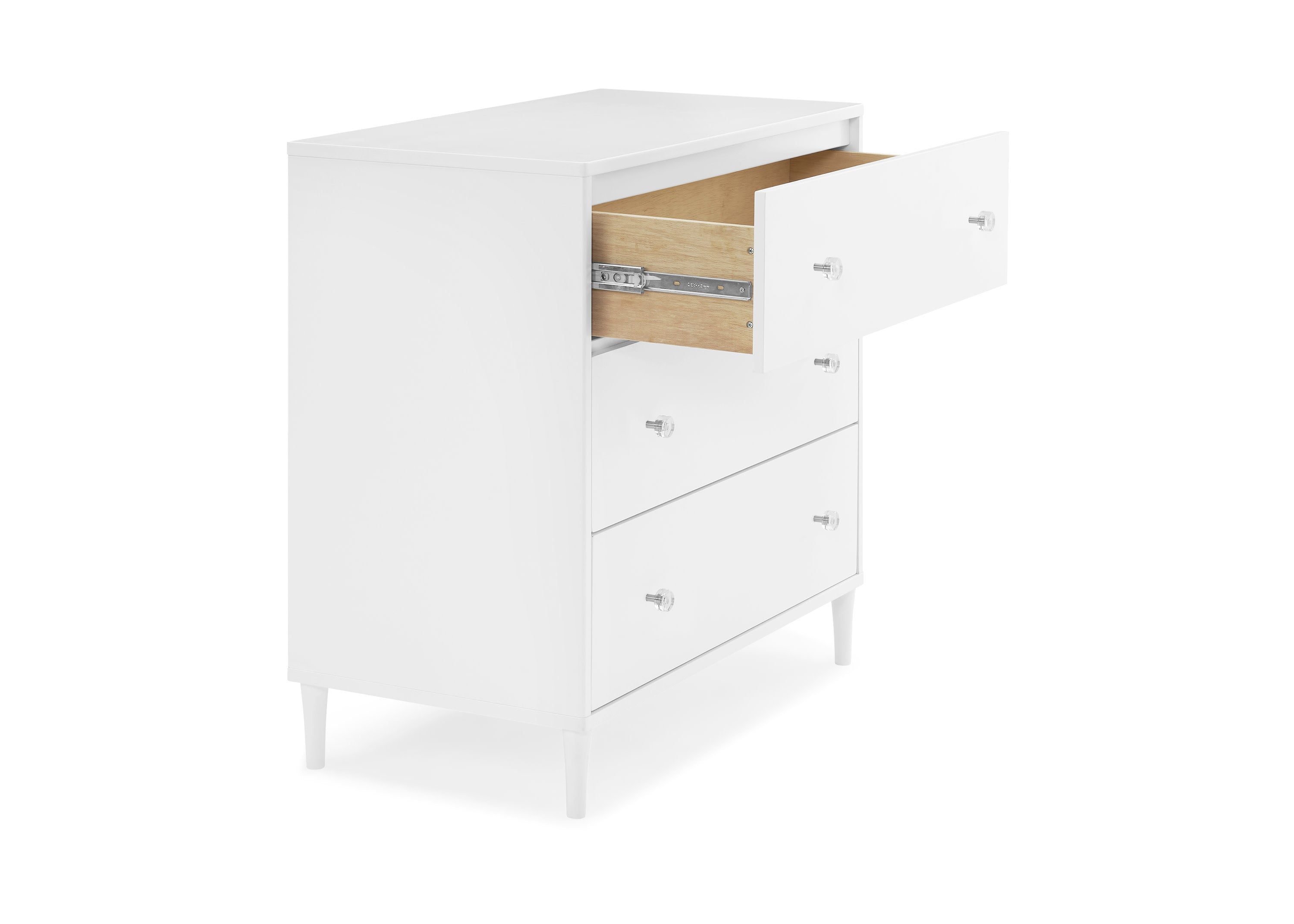 Bowie 3 Drawer Dresser with Changing Top & Interlocking Drawers - Nursery Baby Changing Table & Bedroom Storage Solution