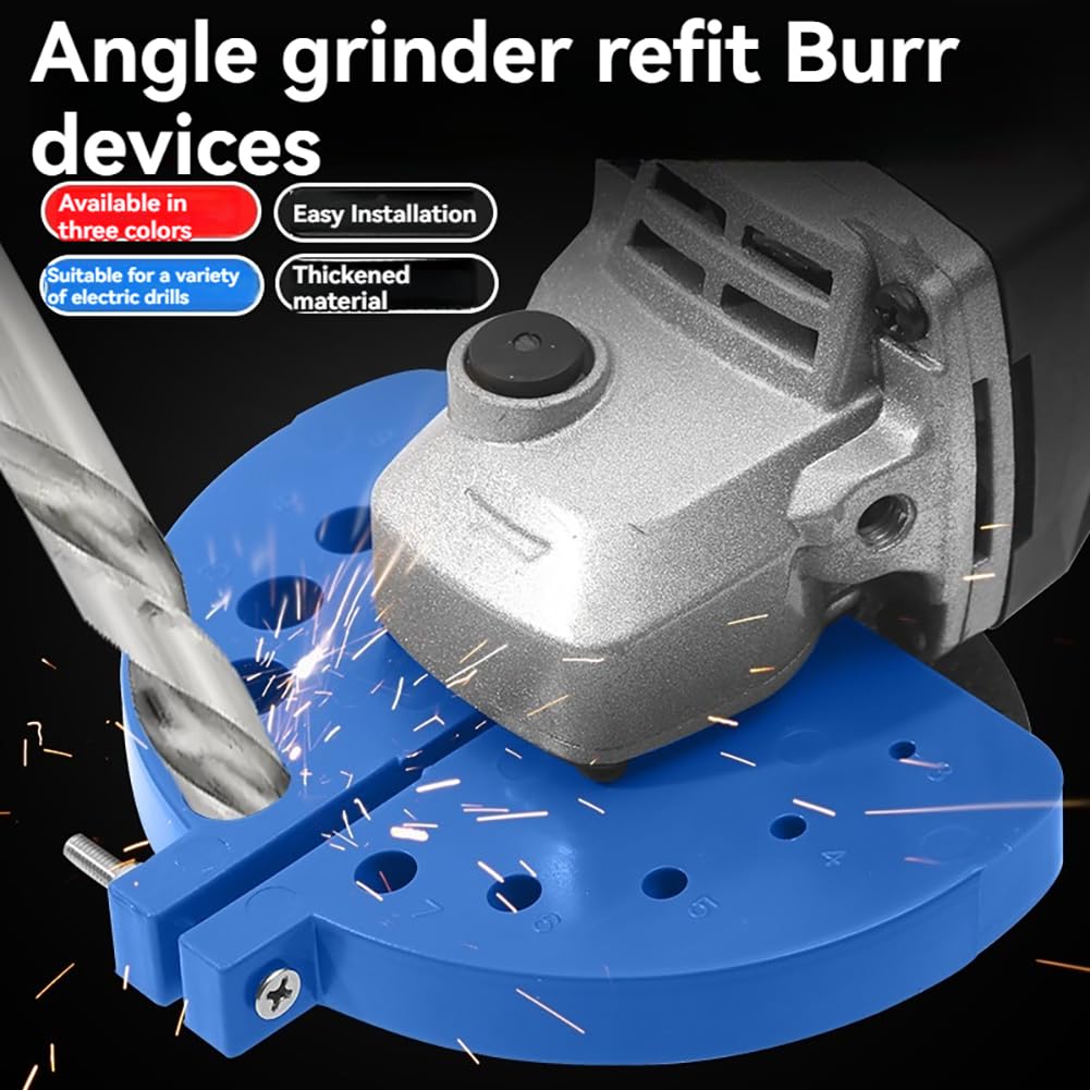 Premium Drill Bit Sharpener for All Bits - Universal Drill Bit Grinding Attachment | Power Drill Bit Sharpener Tool | Multi-Spec Grinding for Various Drill Sizes | Heavy-Duty Angle Grinder Accessory (Blue) - Perfect for DIY Projects, Metalworking & Woodworking
