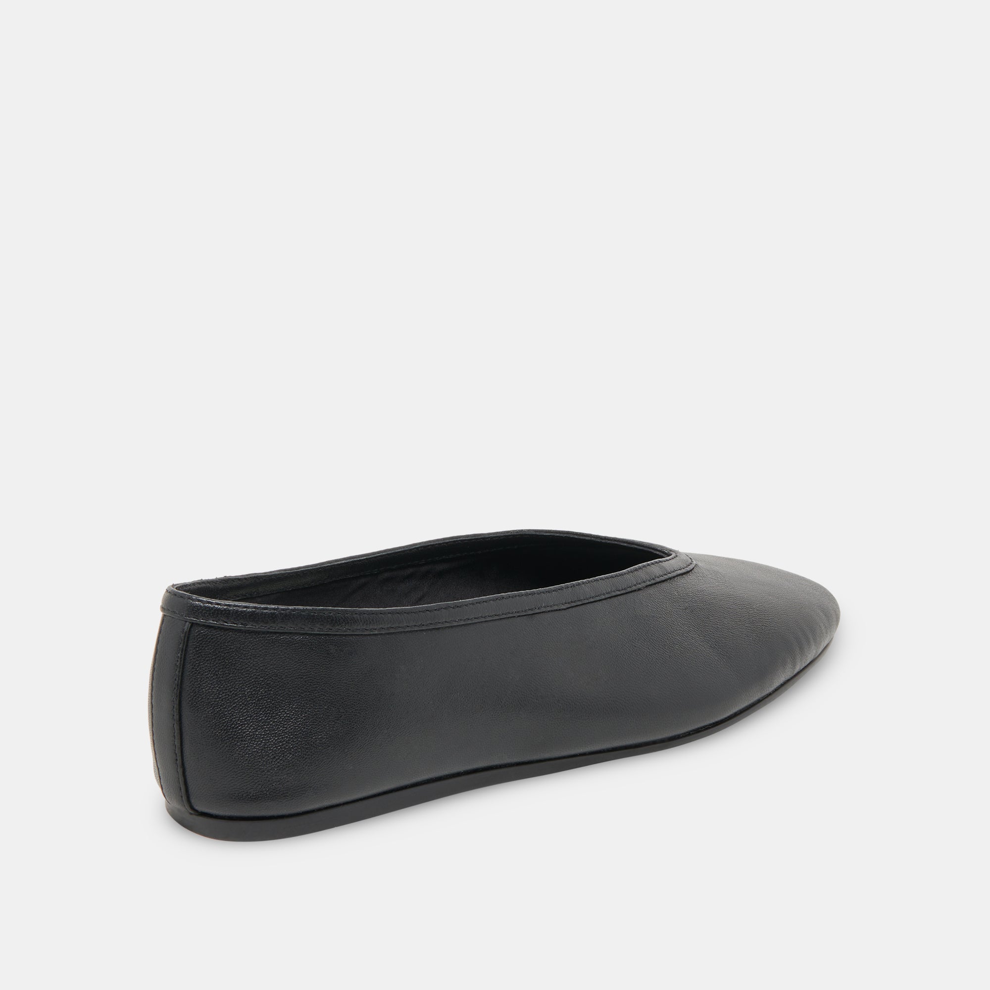 BRAIDY Women's Black Leather Ballet Flats - Comfortable & Stylish Shoes for Work, Casual Wear & Dance