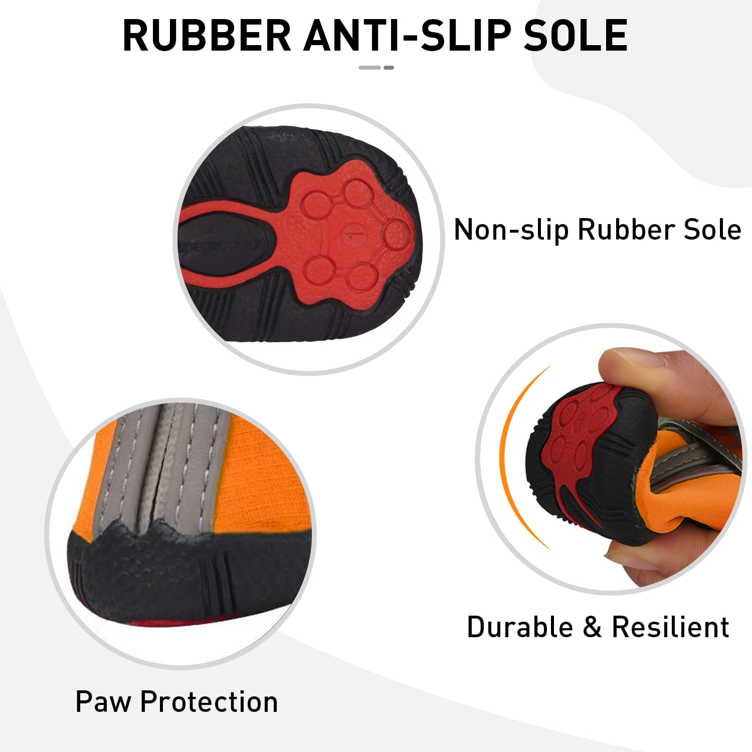 **Anti-Slip Winter Dog Boots for Small & Medium Dogs - Waterproof Snow Booties with Zipper & Reflective Design - Rugged Sole for Hiking, Walking & Outdoor Adventures**