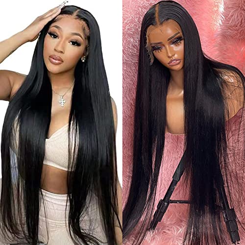 13x6 Lace Front Wigs Human Hair - Brazilian Virgin Straight 150% Density 18 Inch - Pre Plucked with Baby Hair for Black Women | Perfect for Daily Wear, Cosplay, and Special Occasions