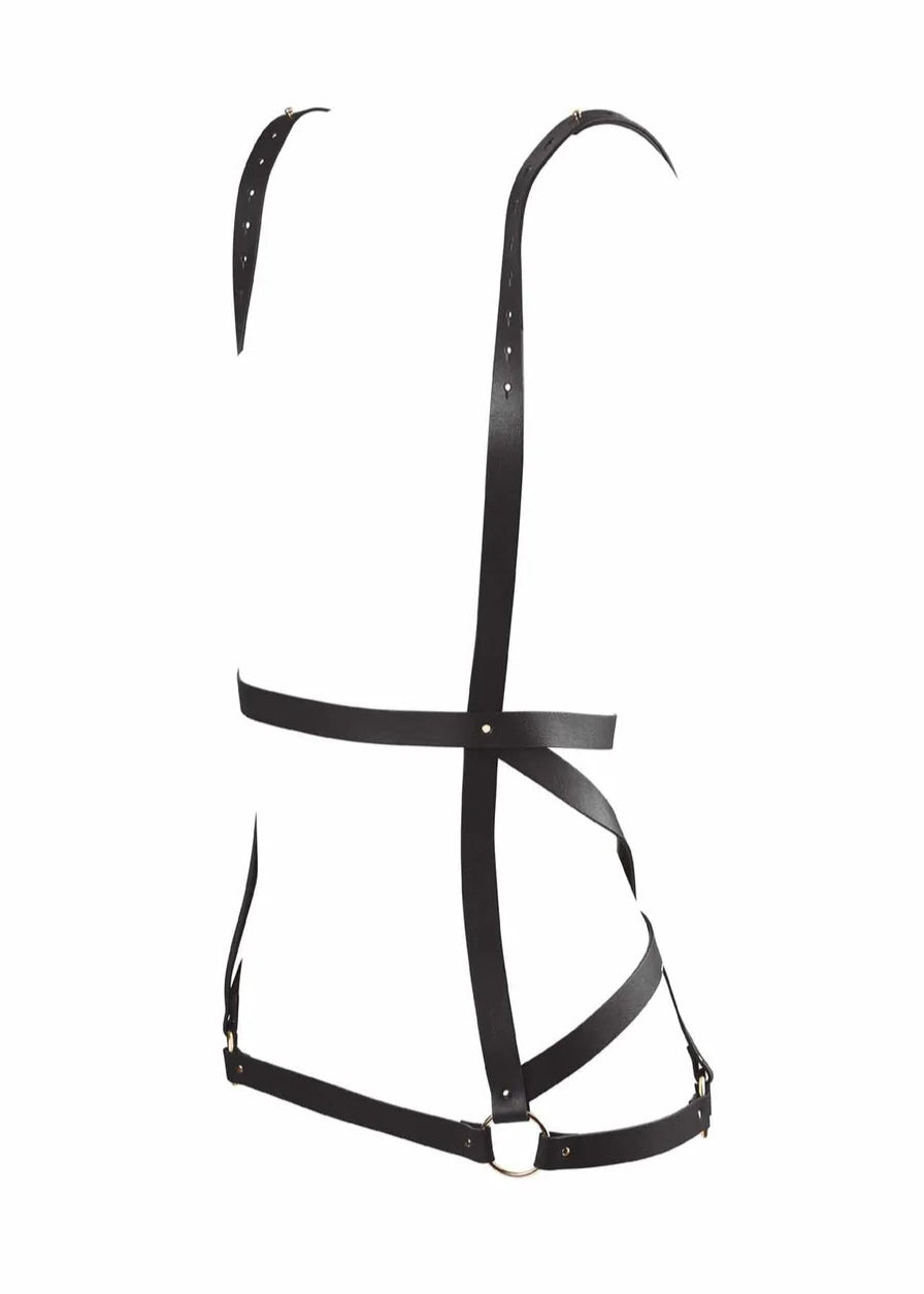 Maze Arrow Dress Harness (Black) - Gothic Punk Fashion Accessory for Women, Perfect for Cosplay, Nightclubs, and Alternative Outfits
