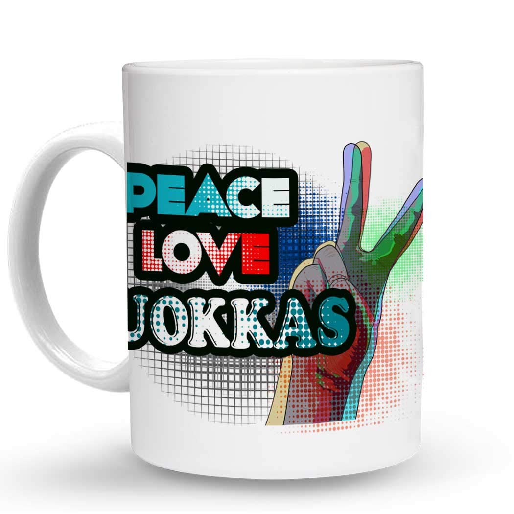 Makoroni - PEACE LOVE QUOKKAS - 11 Oz Ceramic Coffee Mug with Unique Design, Perfect for Home, Office & Gifts - Durable & Stylish Coffee Cup for Tea, Hot Chocolate & Beverages