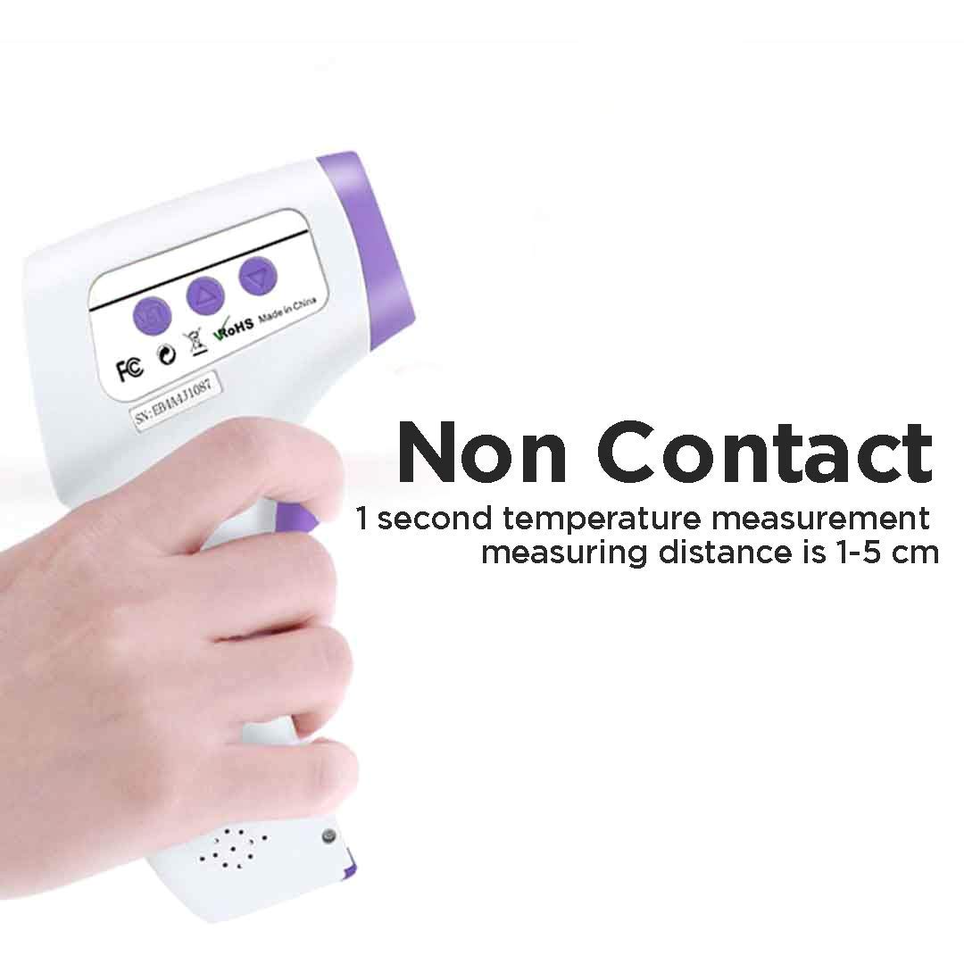Hetaida Non-Contact Infrared Forehead Thermometer for Adults & Kids - Fast, Accurate Digital Fever Thermometer for Home, Clinic, and Travel Use
