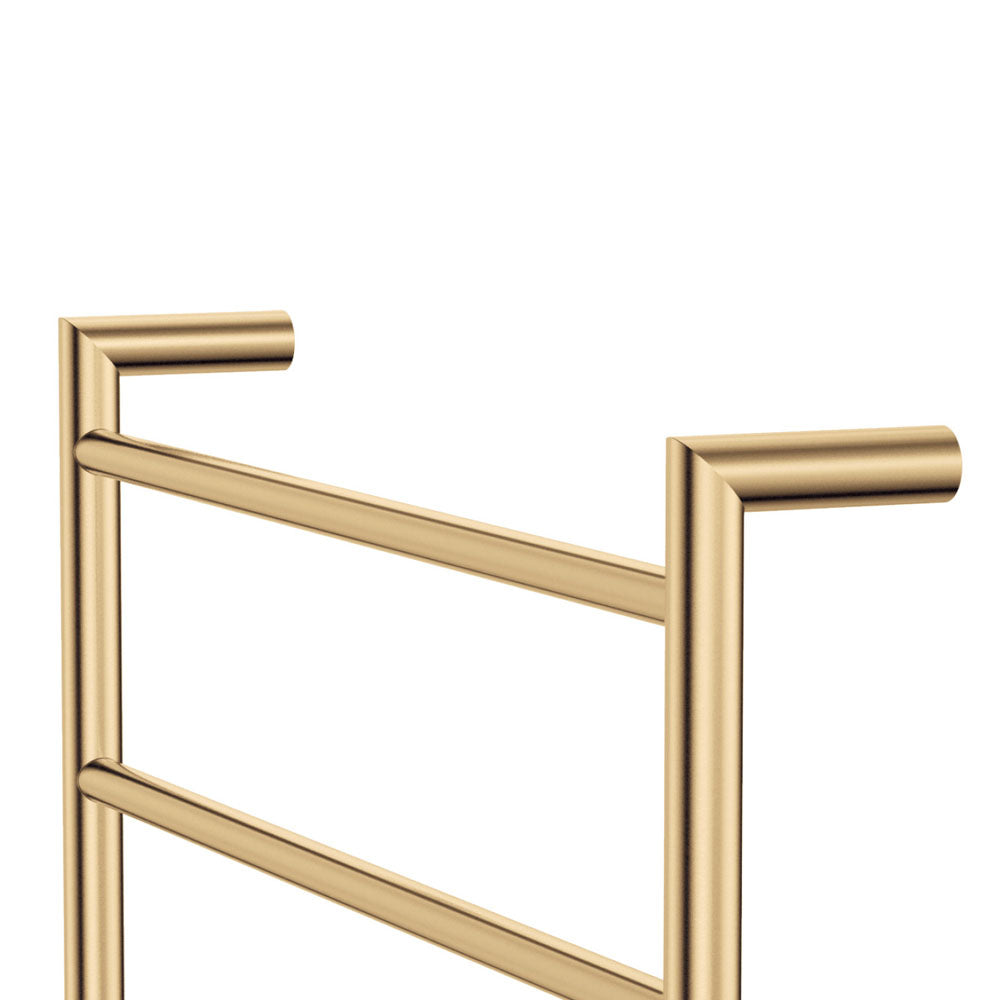 Fienza 8286080UB Kaya Heated Towel Rail - 600 x 800mm Stainless Steel Bathroom Warmer - Urban Brass Finish for Luxurious Spa & Modern Home Use