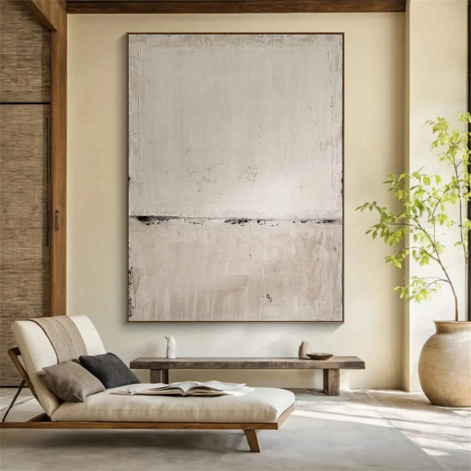 Abstract Beige & Brown Wall Art Print #BB116 - Modern Home Decor for Living Room, Bedroom & Office