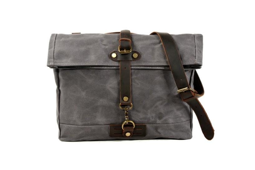 Men's Canvas Messenger Bag for Laptop - Stylish & Durable Crossbody Computer Bag for Work, Travel & College