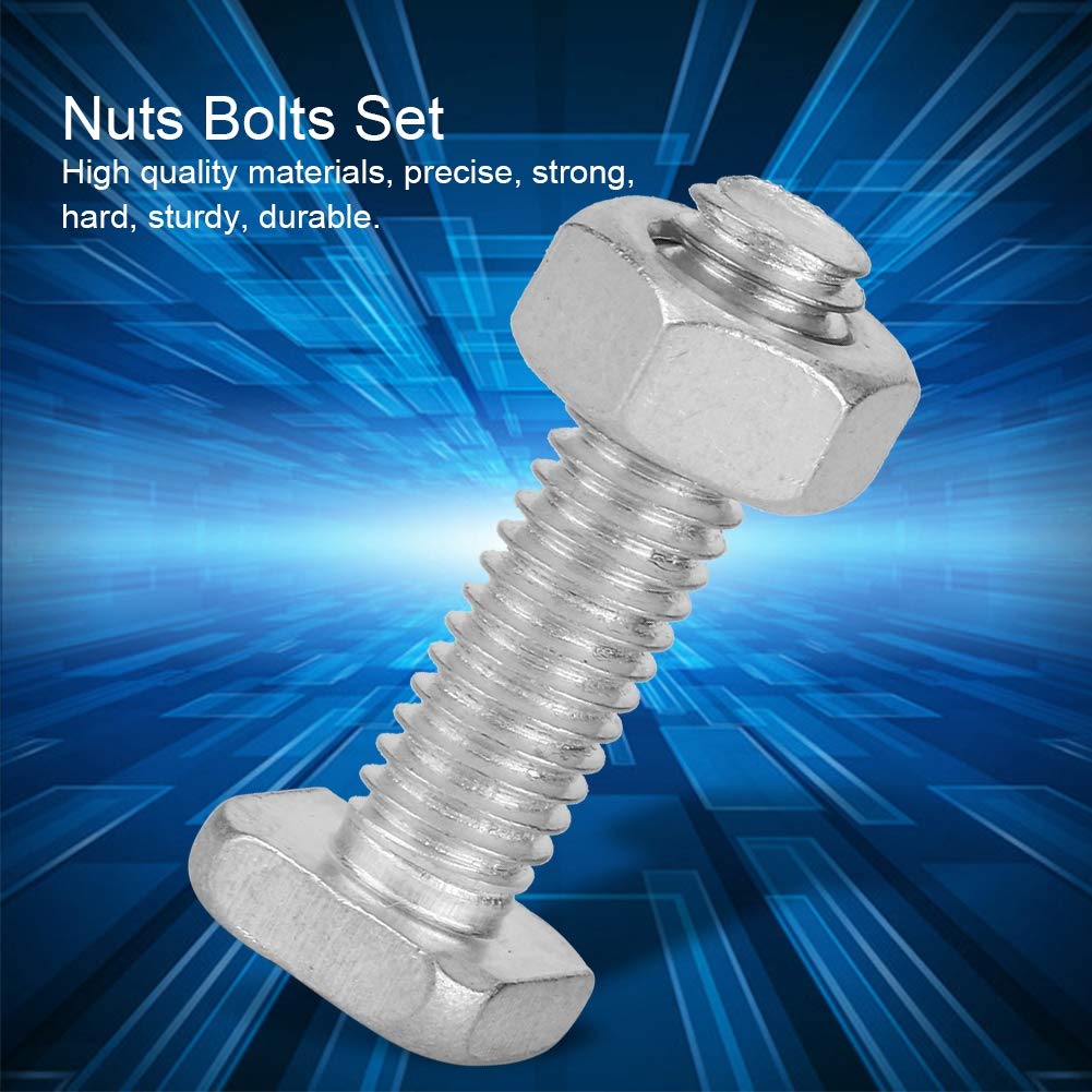 **High-Strength M6 0.87 Inch Aluminum Greenhouse Nuts & Bolts Kit - 20-Piece Set for Plastic Greenhouse, Glass Greenhouse, Sunroom & DIY Projects**