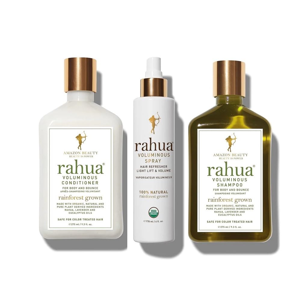 **Rahua Voluminous Hair Care Set - Volumizing Shampoo & Conditioner (9.3 Fl Oz) + Voluminous Spray (6 Fl Oz) for Thicker, Fuller Hair - Perfect for Daily Use & Special Occasions**