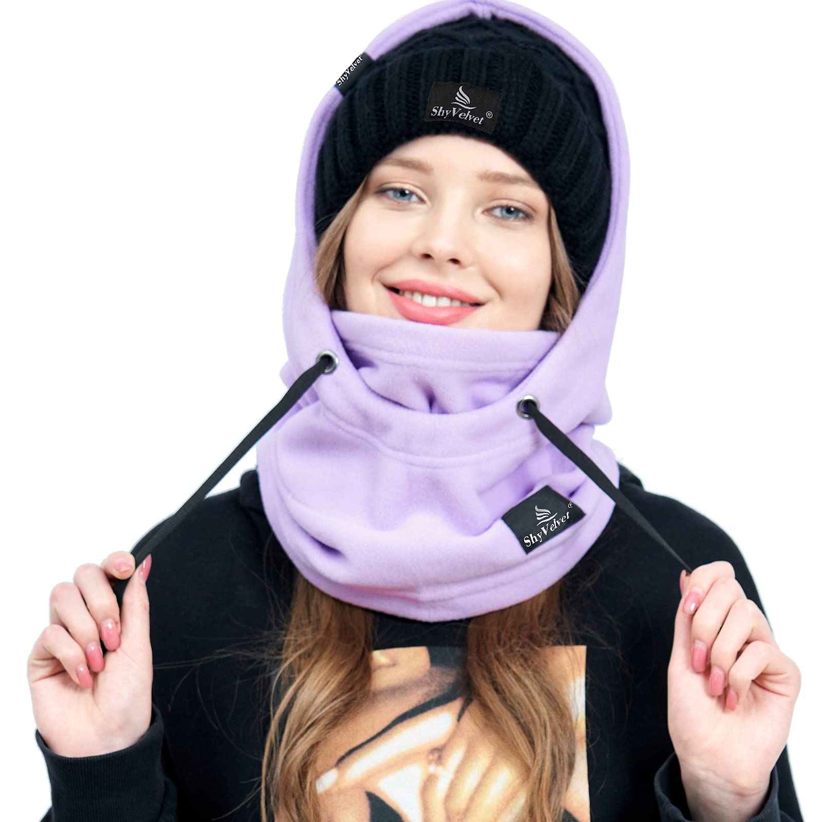 Shy Velvet Cold Weather Fleece Balaclava Ski Mask - Windproof Winter Face Cover for Men & Women - Perfect for Skiing, Snowboarding, Motorcycling & Outdoor Activities