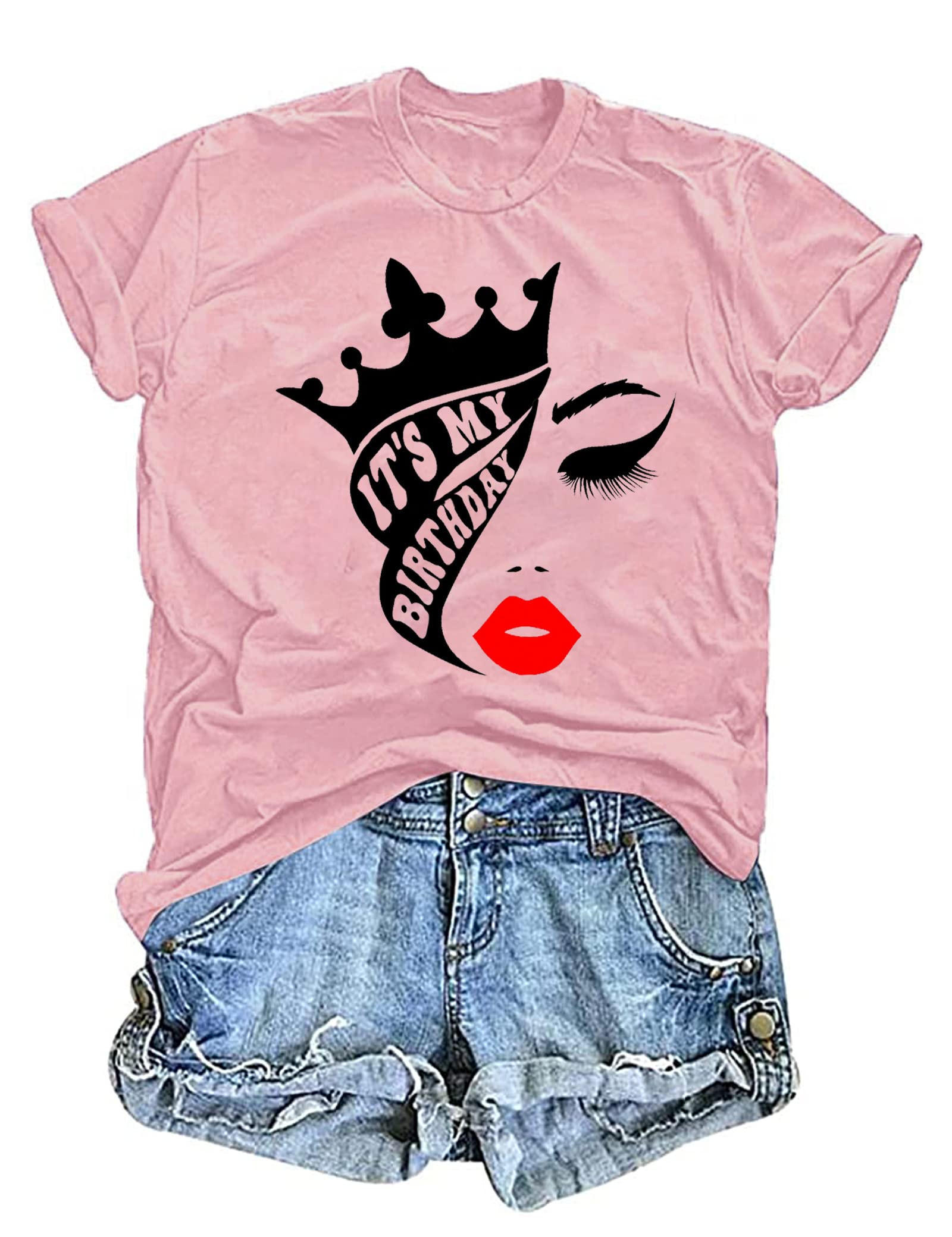 My Birthday T-Shirt for Women - Fun Birthday Graphic Tee - Happy Birthday Shirt - Short Sleeve Casual Top - Perfect for Birthday Parties & Celebrations