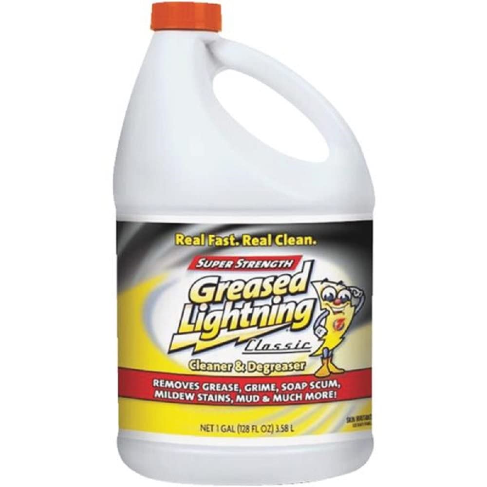 Greased Lightning 204HDT Heavy-Duty All-Purpose Cleaner & Degreaser - 1 Gallon (128 oz) for Kitchen, Garage, Auto & Industrial Use - Powerful Multi-Surface Cleaner for Stoves, Grills, Engines & More