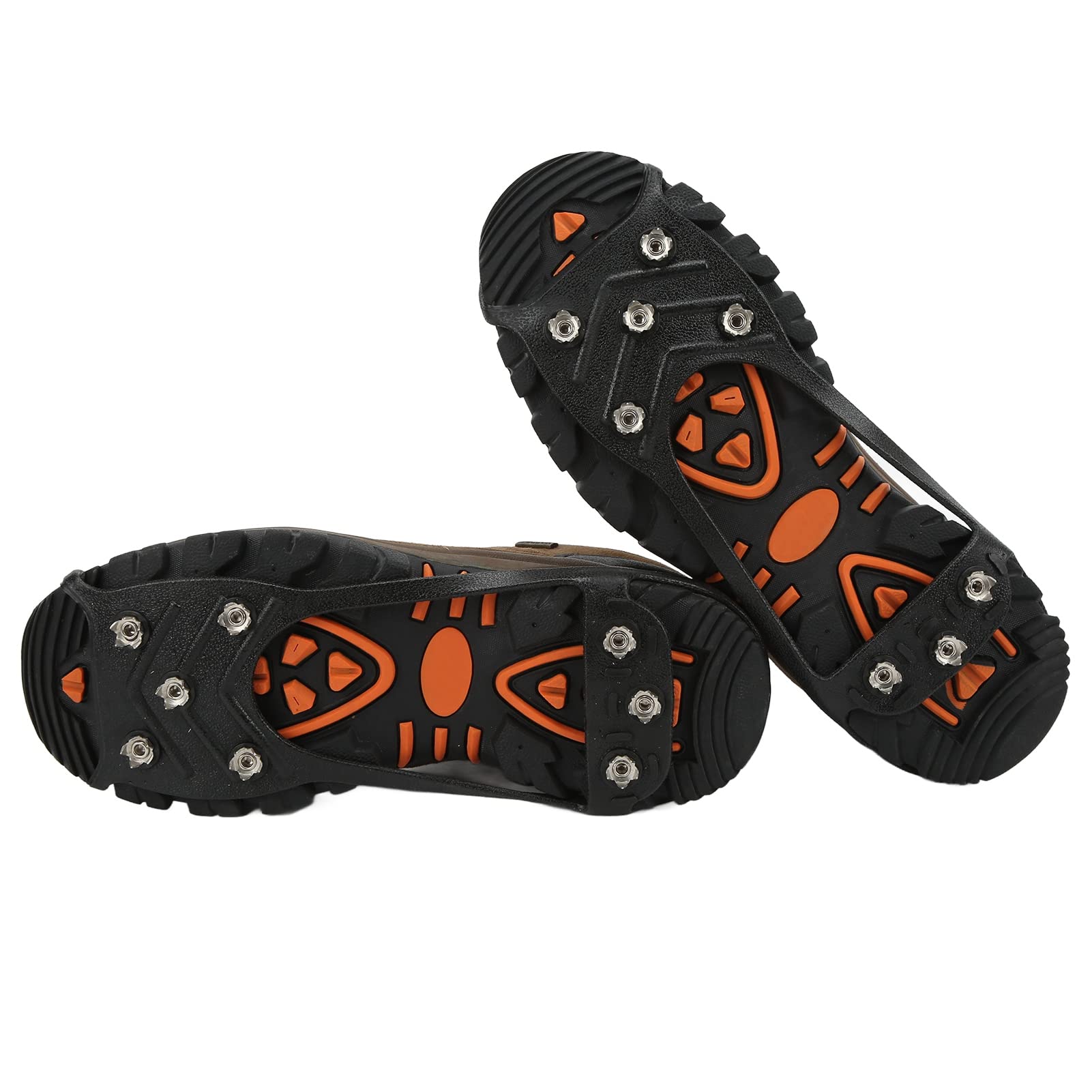 Best Ice Shoe Grips for Walking - Lightweight 8-Tooth Crampons for Snow & Ice (1 Pair, XL) - Perfect for Winter Hiking, Dog Walking & Outdoor Adventures