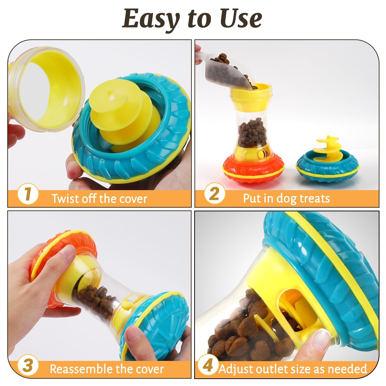 MateeyLife Interactive Treat Dispensing Dog Toys - Mental Stimulation Puzzle Toys for Small & Large Dogs, Chew-Resistant Pet Enrichment for Boredom Relief | Perfect for Crate Training, Alone Time & Anxiety Relief