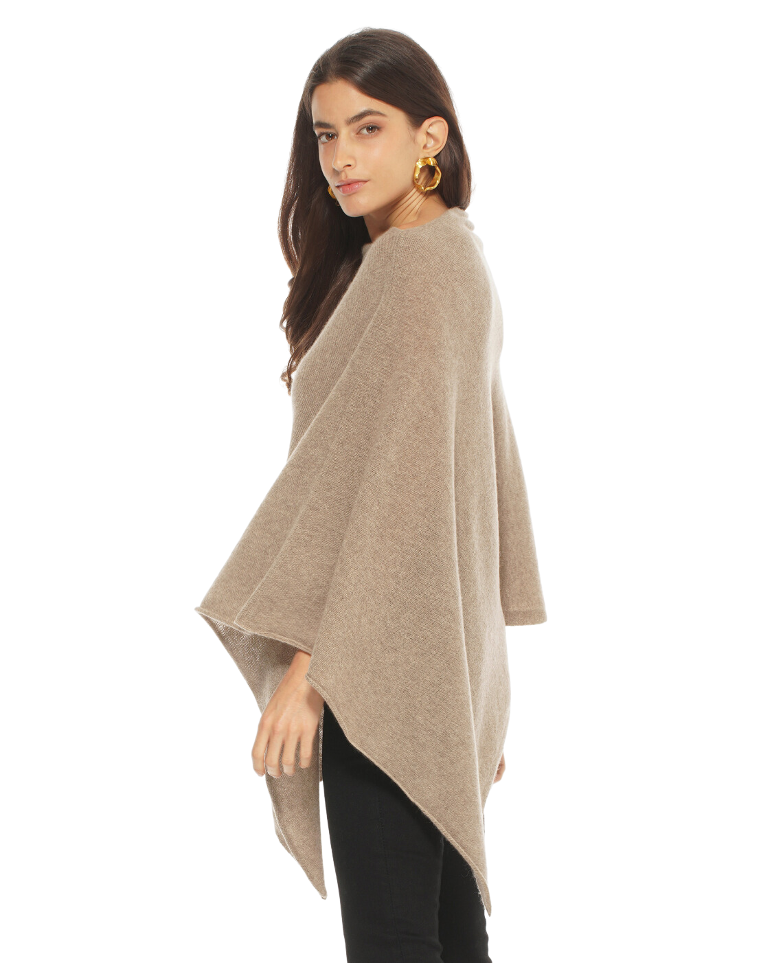 Luxury Women's Pure Cashmere Poncho - Soft & Warm Lemon Yellow Shawl Wrap for Fall & Winter | Perfect for Office, Travel & Casual Outfits