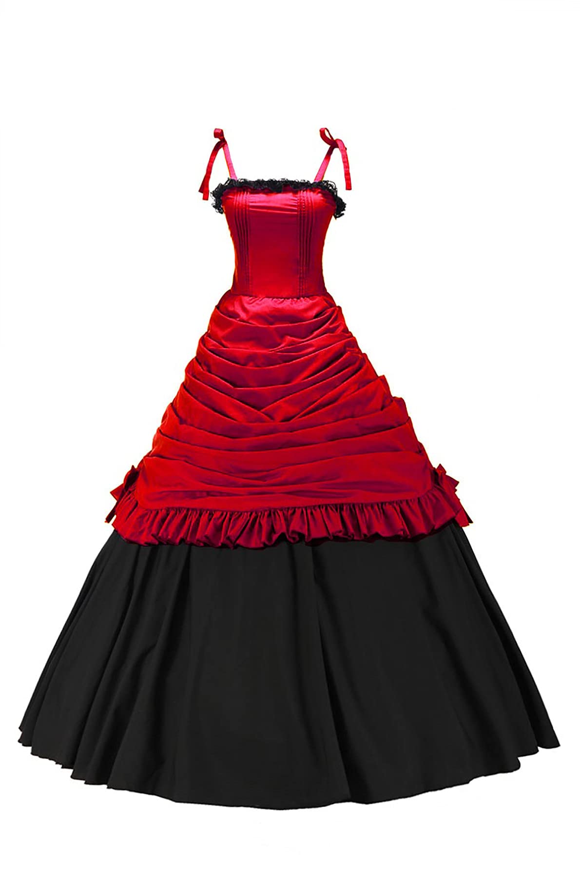 Elegant Sweet Southern Belle Civil War Lace Ball Gown Prom Jumper Skirt Dress - Perfect for Historical Reenactments, Victorian Balls & Themed Parties