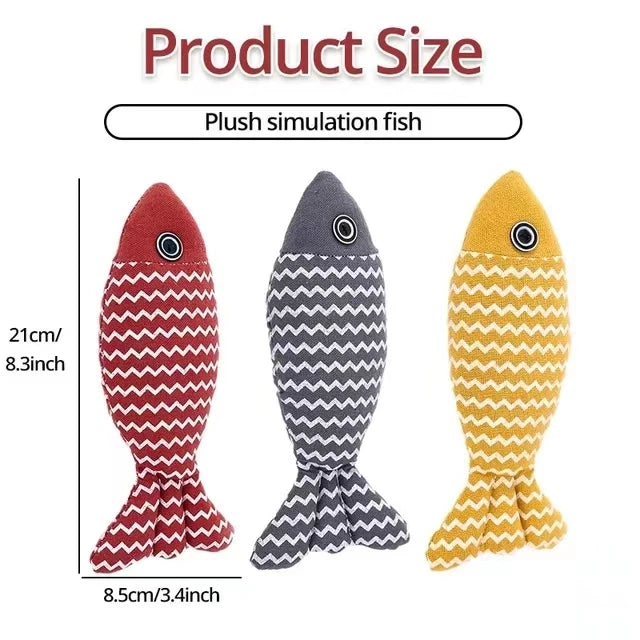 Interactive Fish-Shaped Cat Toy with Catnip - Fun Playtime for Indoor Cats, Encourages Exercise & Hunting Instincts - Perfect for Kittens & Adult Cats