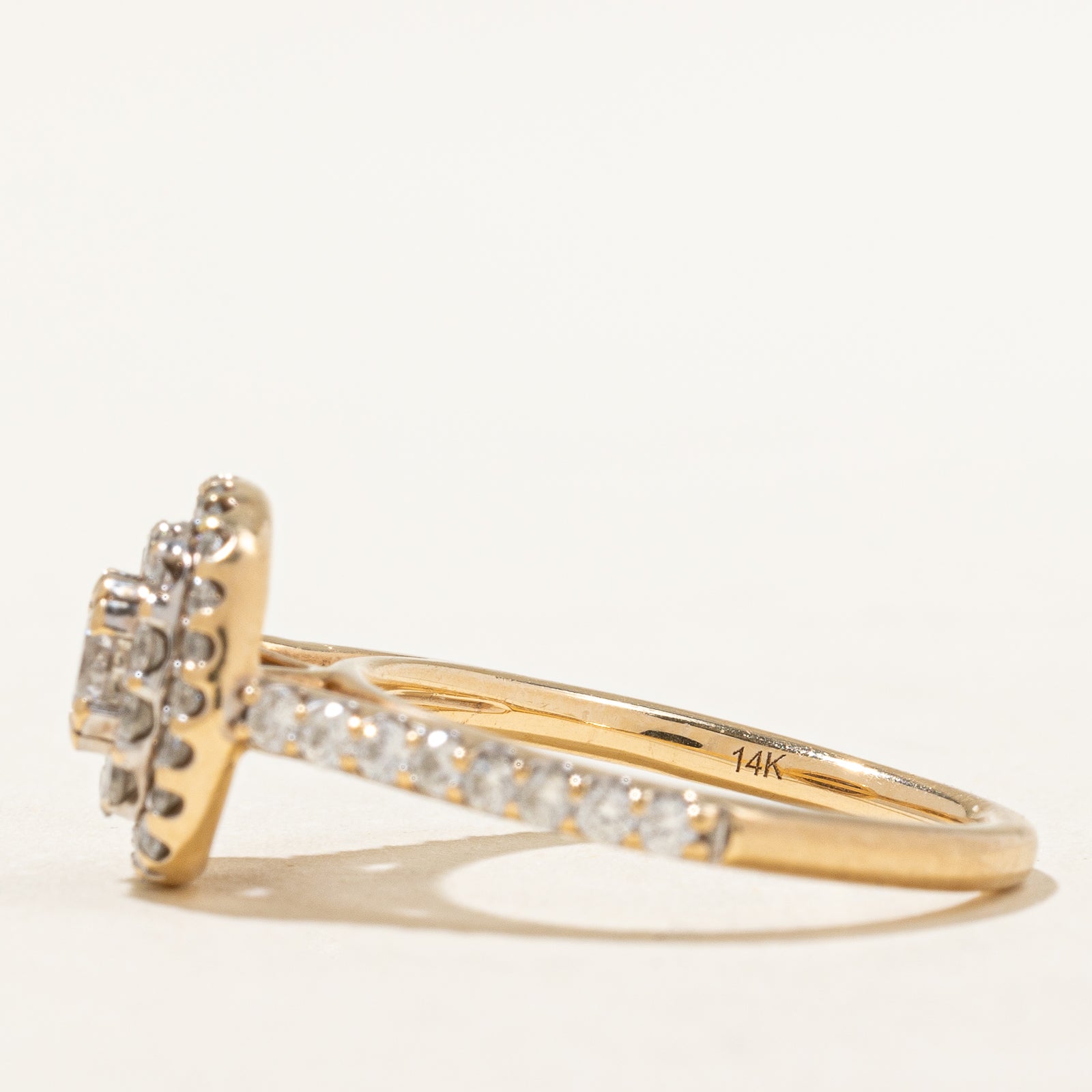 0.82ctw Diamond Halo Engagement Ring for Women - Size 5.25, Round Cut Solitaire Wedding Band - Perfect for Proposals, Anniversaries & Bridal Jewelry Gifts