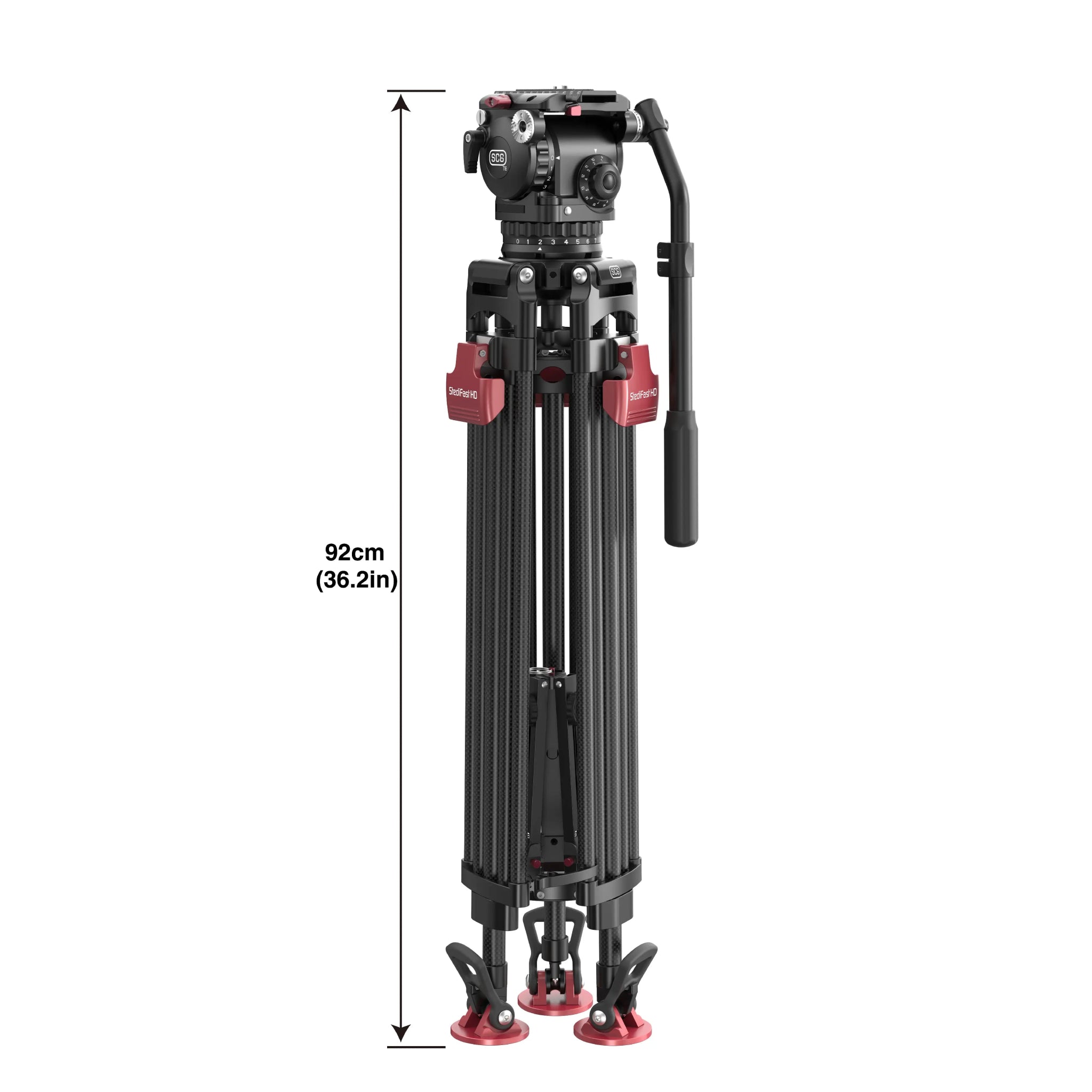 SCG T16 StediFast HD Professional Tripod System - Lightweight Aluminum Camera Tripod for DSLR, Video & Photography - Perfect for Travel, Vlogging & Outdoor Shoots