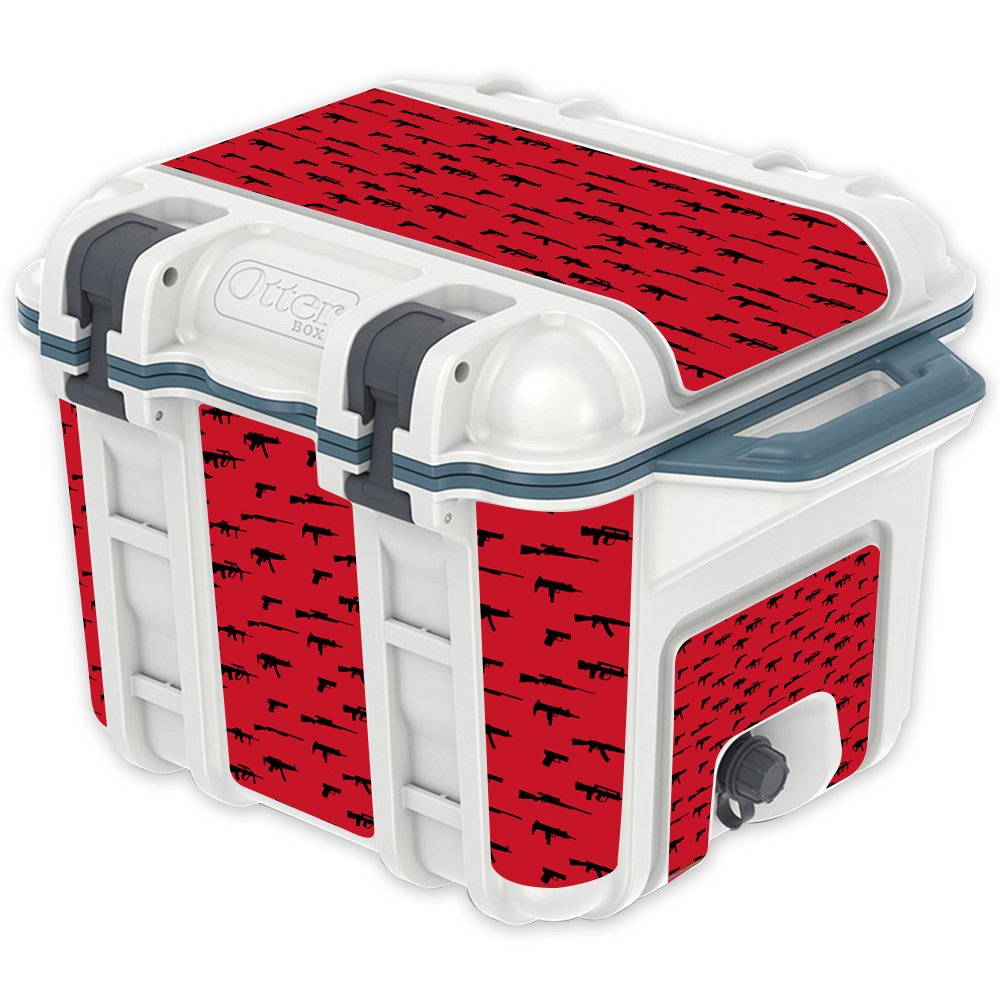 MightySkins Vinyl Wrap for OtterBox 25 qt Cooler - Guns Design | Durable Protective Cover | Easy to Apply | for Outdoor Camping & Picnics