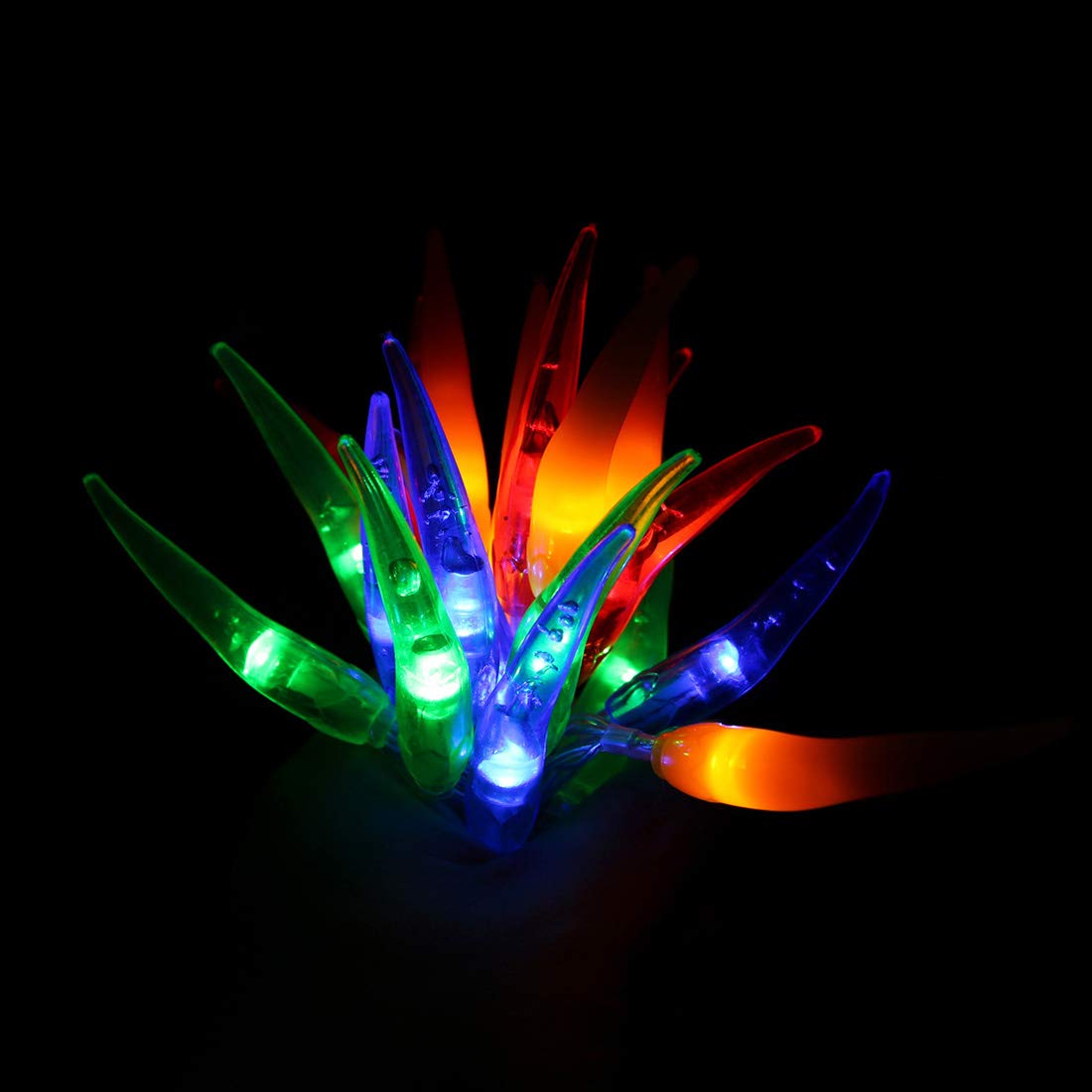 Vibrant Multicolor Chili Pepper String Lights - 40 LED Battery Operated Decorative Lights for Indoor & Outdoor Use | Perfect for Home, Garden, Patio, Party, Wedding, Christmas & Chinese New Year Decorations | Create Festive Atmosphere for Holidays & Special Events